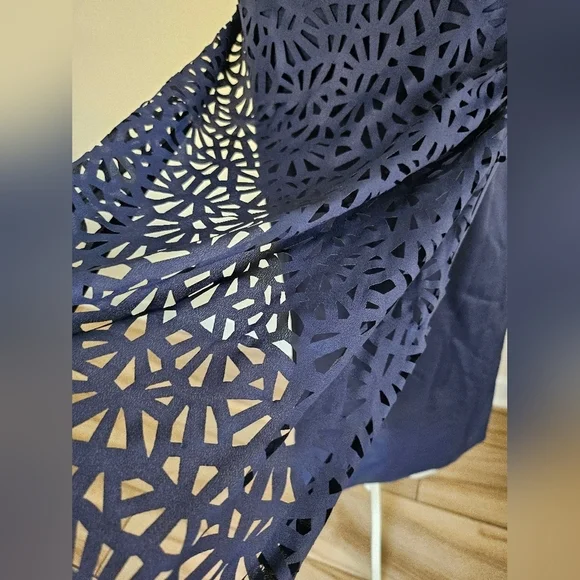 SUSANA MONACO Women's Laser Cut Zena Mini in Deep Sea  Summer Dress Size 2. - Picture 4 of 10